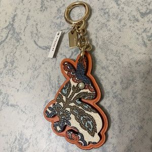 Coach Bunny Rabbit Varsity Bag Charm
